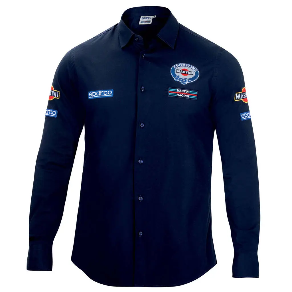 SPARCO 01277MRBM1S Long sleeve shirt MARTINI-R, navy blue