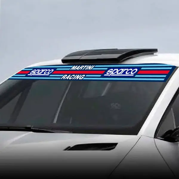 SPARCO 099097MR MARTINI RACING Sun visor strip for front wind shield, 137 x 17 cm