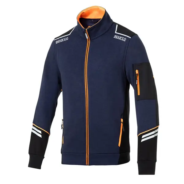 SPARCO 02429BMAF0XS Mechanic's tech full zip TW navy blue/ orange