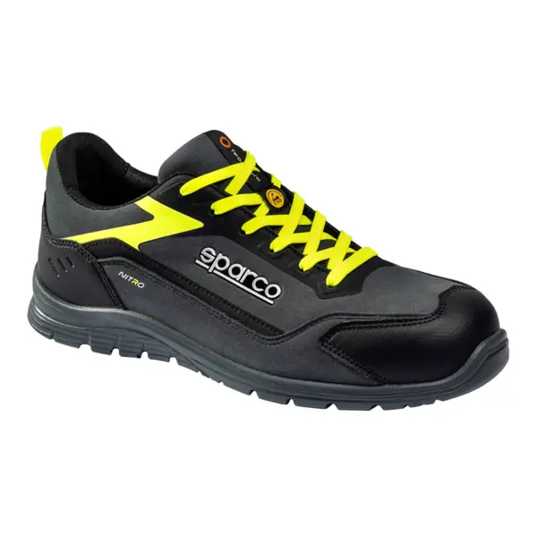SPARCO BTB0044B0E33036 Mechanics Shoes Nitro Elfyn S3S, Dark Grey/Fluo Orange