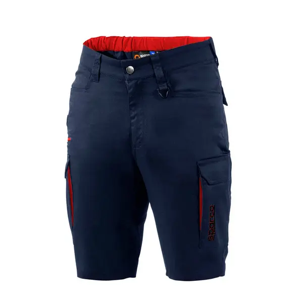SPARCO BTP0002B0N310XL Mechanics Shorts Bermuda FTW, Navy Blue / Red