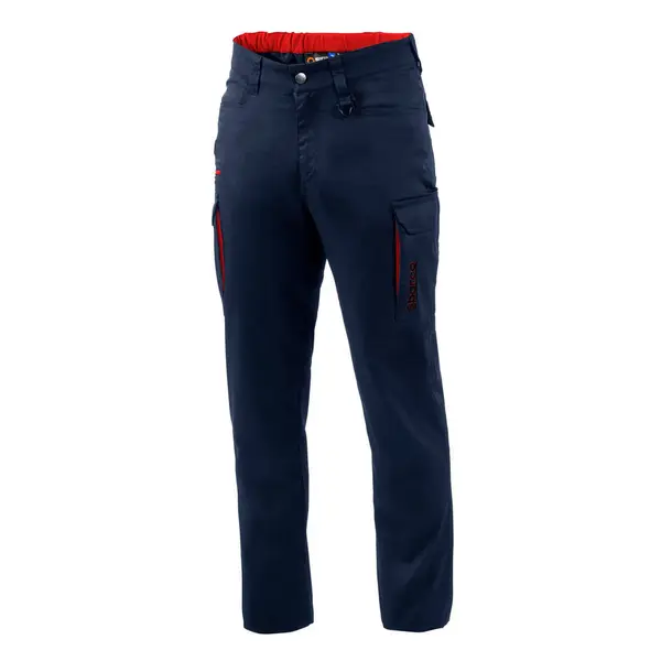 SPARCO BTP0001B0N3100L Mechanics Trousers Vermont FTW, Navy Blue / Red