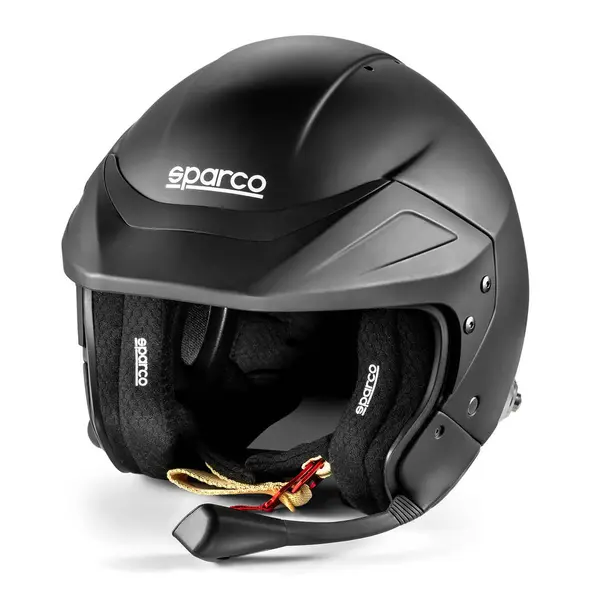 SPARCO BRH0005B0K010XS Open-Face Helmet Flux RJ-i 8859-2024, Black