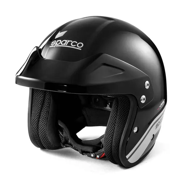 SPARCO 003379NRGR1S Open-Face Racing Helmet J-Pro ECE06, Black/Grey
