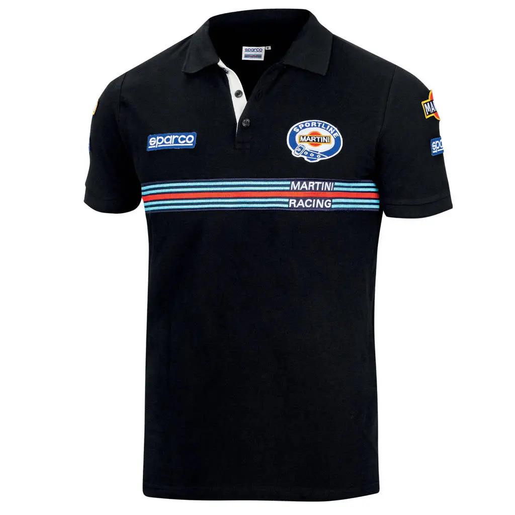 SPARCO 01275MRNR2M Polo REPLICA MARTINI RACING, black