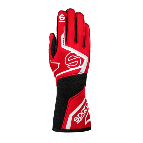 SPARCO BRG0001B0R27008 Racing Gloves Tide+, Red / Black, Size 8
