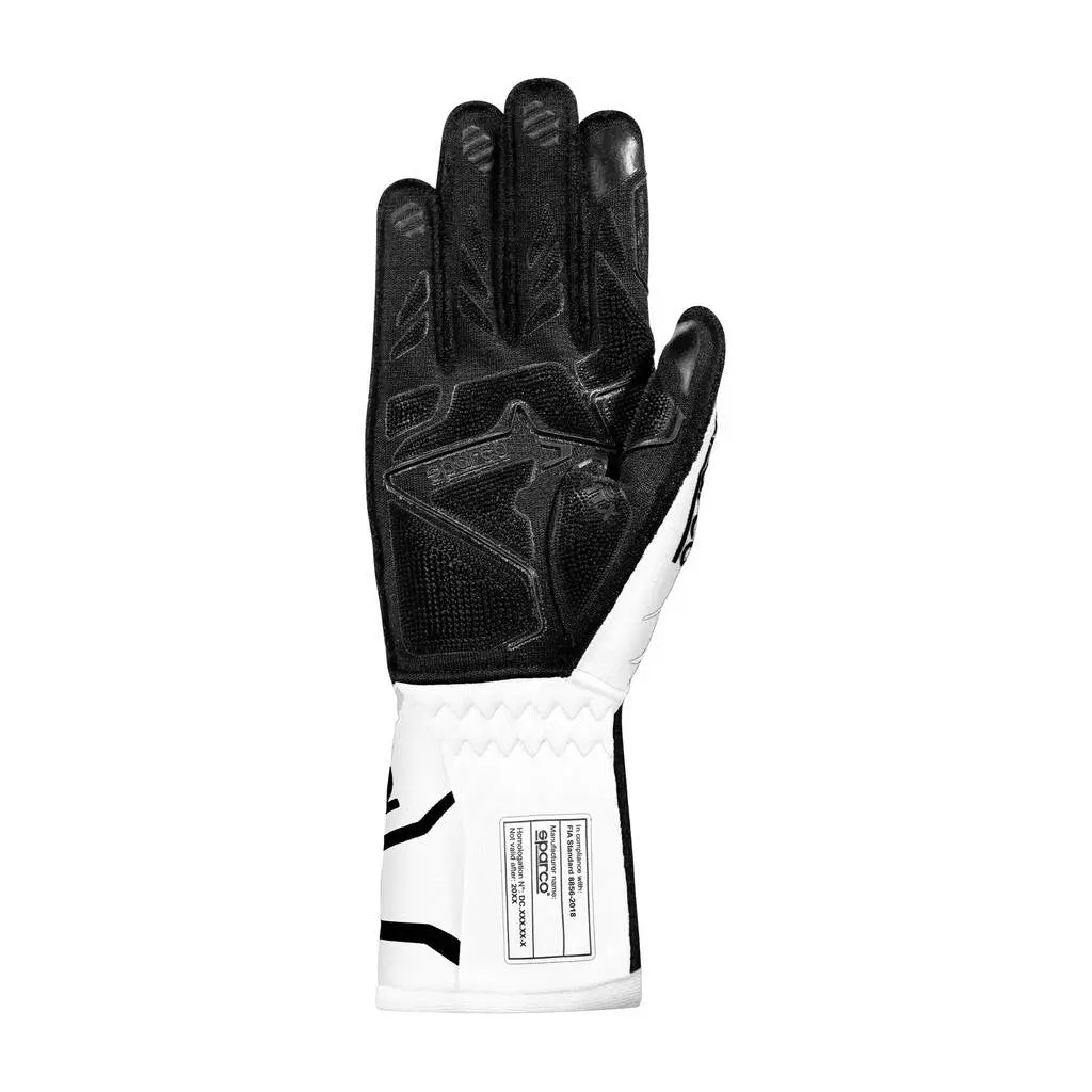 SPARCO BRG0001B0W08009 Racing Gloves Tide+, White / Black, Size 9