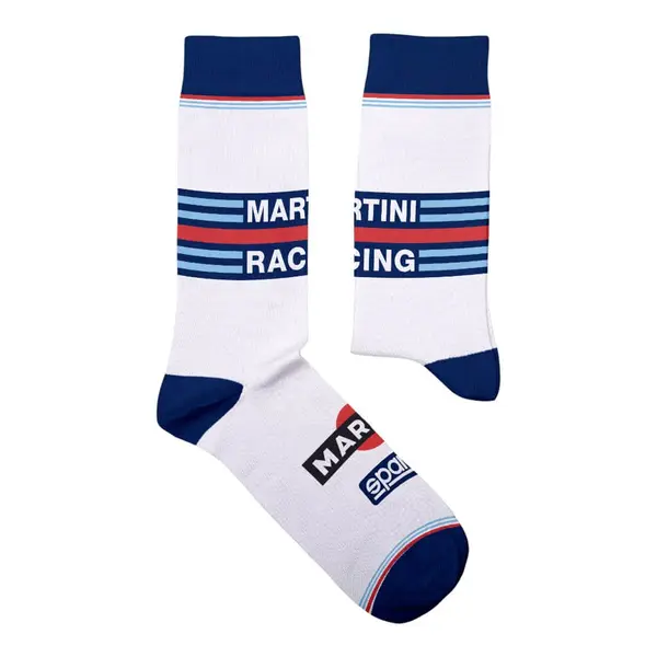SPARCO BMZ0011D0W06A32 Socks Martini-R Iconic 2, White/Blue