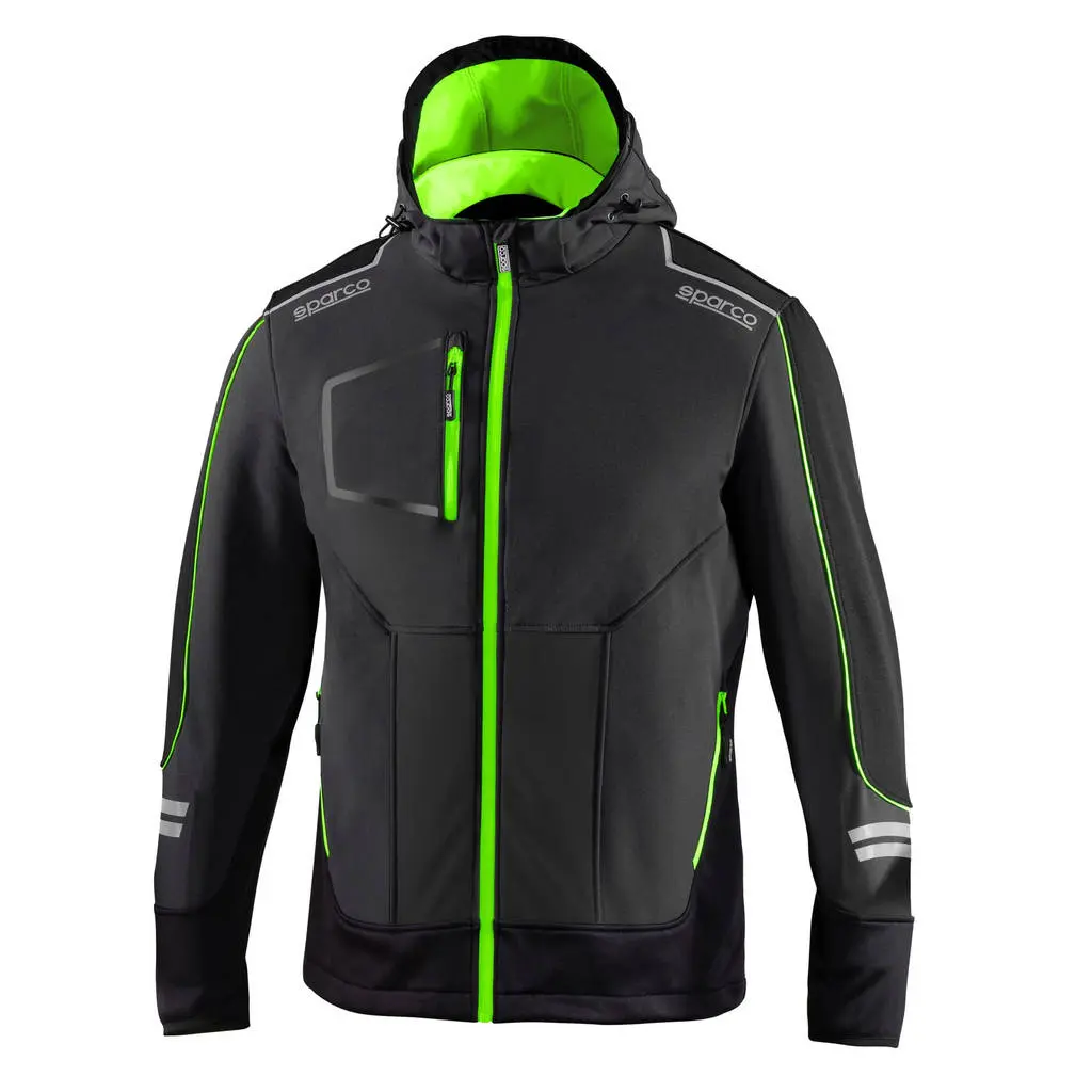 SPARCO 02412GSVF2M Softshell Jacket Tech, Grey / Green