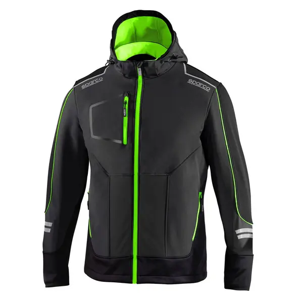 SPARCO 02412GSVF2M Softshell Jacket Tech, Grey / Green