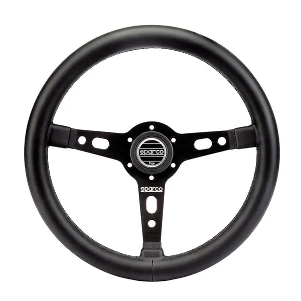SPARCO 015TARGA350PLNR Streering Wheel Targa, Dia 350 mm, 65 mm, Leather, Black