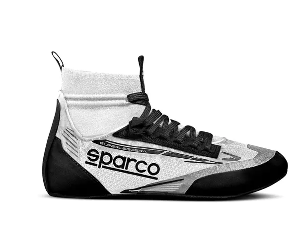SPARCO 0012A337BINR SUPERLEGGERA (Fabric) Racing shoes, FIA 8856/2018, white/black
