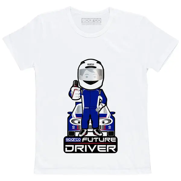 SPARCO 017013BI0304 T-shirt children's FUTURE DRIVER, white size 3-4 years