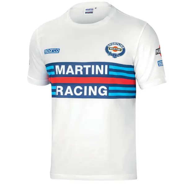 SPARCO 01274MRBI6XXX T-shirt MARTINI RACING, white