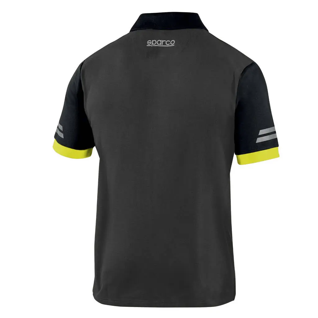 SPARCO 02415GSGF1S TECH Polo, grey/yellow fluo