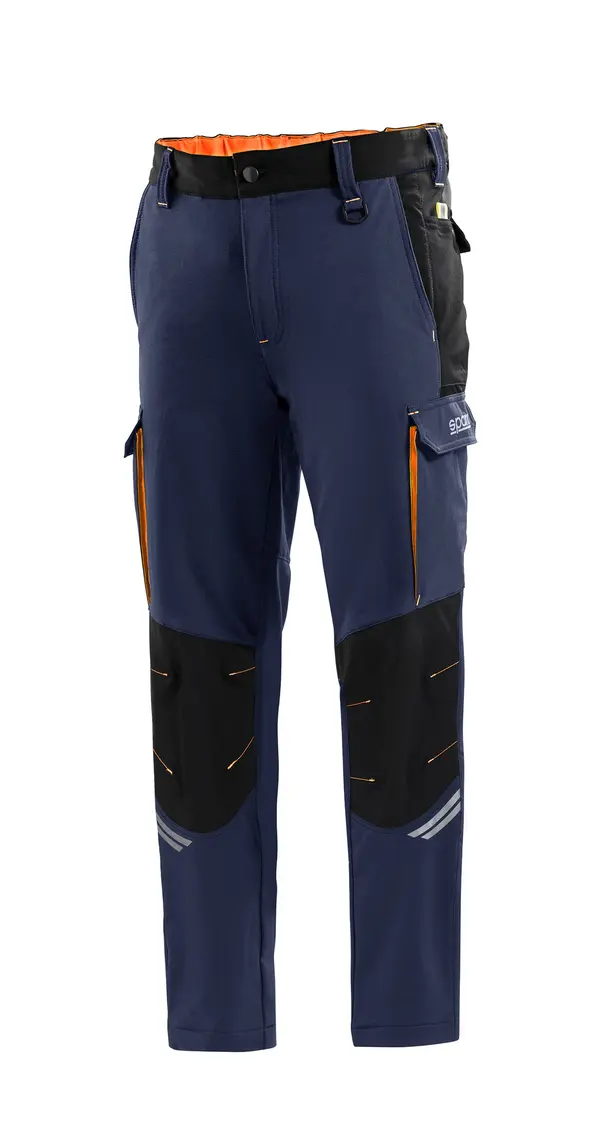 SPARCO 02417BMAF4XL TECH Trousers, navy blue/fluo orange