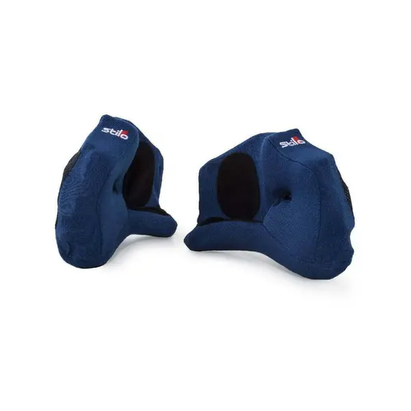 STILO YA0232blue-35 Cheek Pads for WRC DES Helmet, Blue, 35 mm