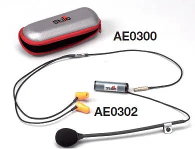 STILO AE0302 Open Face Helmet Mic Boom, Comm Port and earplug connector