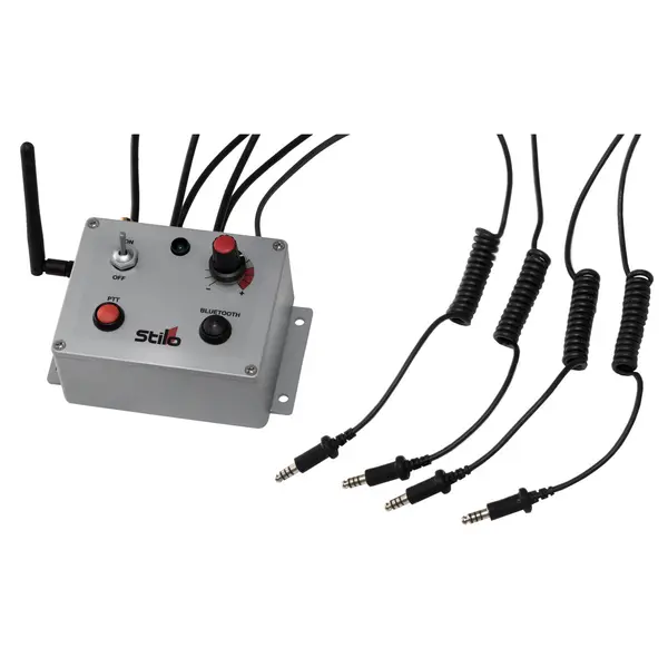 STILO DB0203 Waterproof Offshore intercom unit 4 helmets with radio connection, PTT and Bluetooth