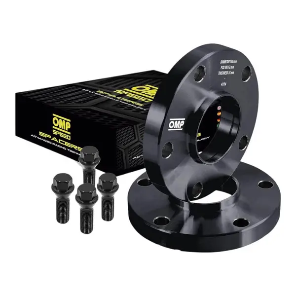 OMP OMPS08251501 Wheel Spacer 4x114.3 (Thread 12x1.5), Black, 2pcs