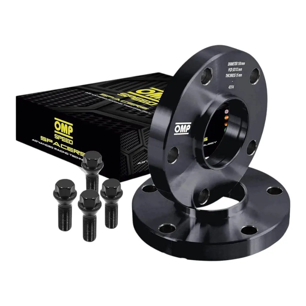 OMP OMPS08750501 Wheel Spacer 5x114.3 (Thread 12x1.5), Black, 2pcs