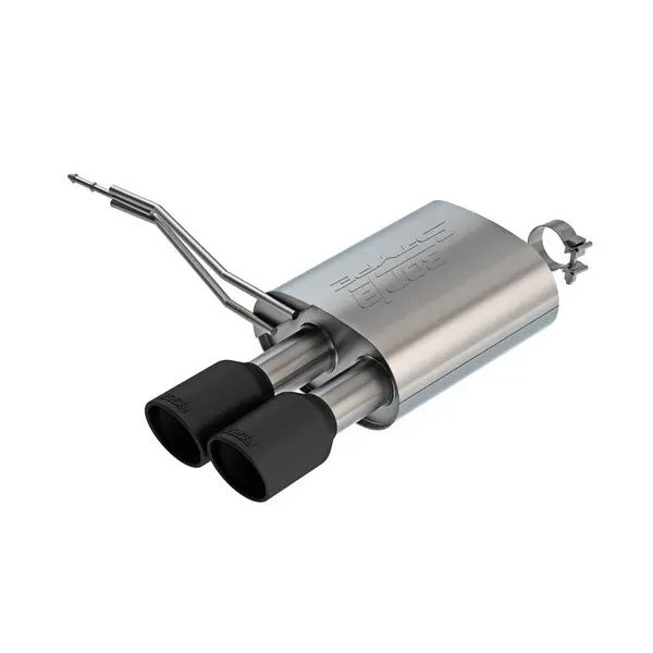 BORLA 11915CB Axle-Back Exhaust System 2.5" S-Type (4" Black Coated Stainless Steel Tips) for MINI Cooper S (F56) 2014-2024 / MINI Cooper S Convertible (F57) 2.0L 2016-2024