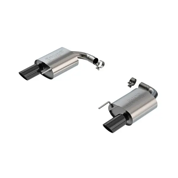 BORLA 11986BC Axle-Back Exhaust System 2.50", S-Type (4" RD x 9.75" Black Chrome Tips), Non-active Exhaust for FORD Mustang 2.3L EcoBoost 2024