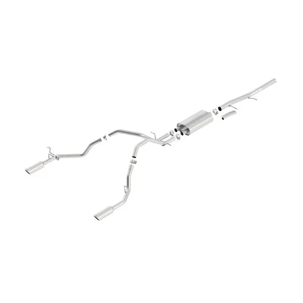 BORLA 140429 Cat Back Exhaust System SILV / SIERRA 1500 09- 11 4.8 / 5