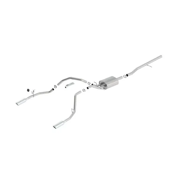 BORLA 140536 Cat Back Exhaust System SILV / SIERRA 1500 2013- 5,3L V8 Ext Standart Cab S-Type