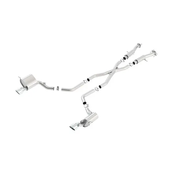 BORLA 140633 Cat Back Exhaust System, Grand Cherokee SRT-8 V8-6.4L, endpipes №03, 2011-16, sound ATAK