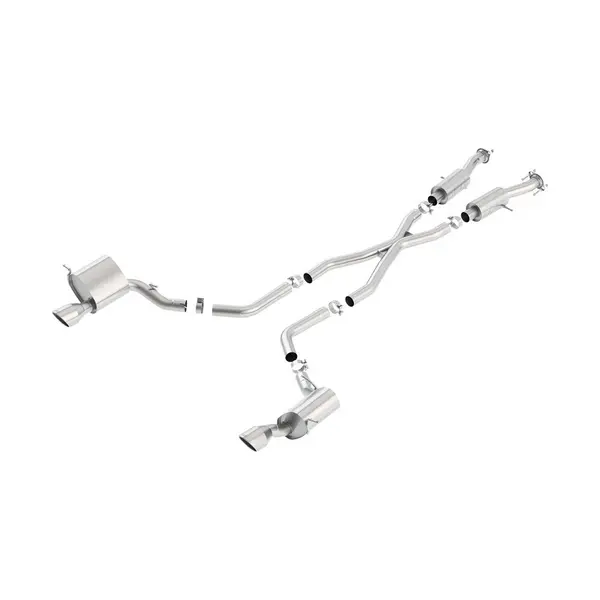 BORLA 140632 Cat Back Exhaust System, Grand Cherokee SRT-8 V8-6.4L, endpipes №03, 2011-16, sound S-Type