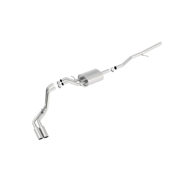 BORLA 140551 Cat Back Exhaust System, Silverado / Sierra V8-5.3L, Crew Cab Standard Bed (78.7") 153.0" WB, Tip №18, 2014-16, sound S-Type