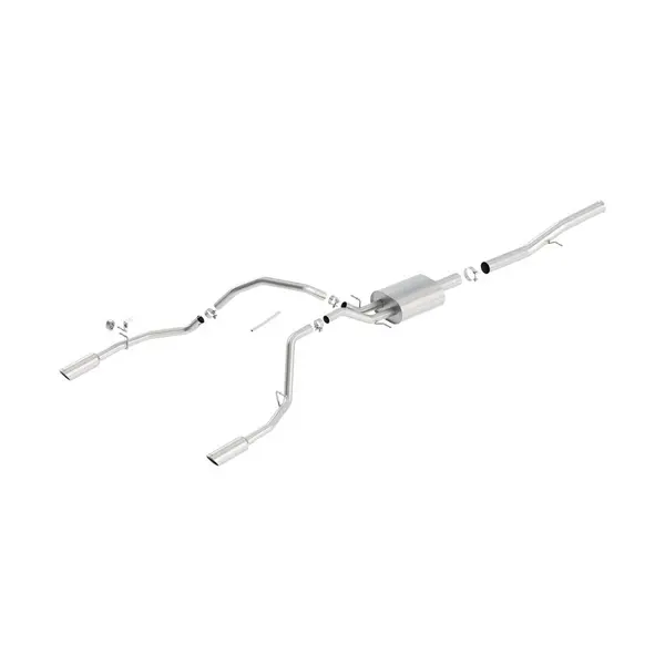 BORLA 140570 Cat Back Exhaust System, Silverado / Sierra V8-6.2L, Ext. Cab Standard Bed (78.7") Crew Cab Short Bed (69.3") 143.5" WB, Tip №36, 2014-16, sound Touring