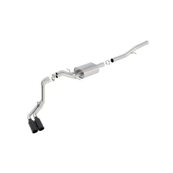 BORLA 140576BC Cat Back Exhaust System, Silverado / Sierra V8-6.2L, Ext. Cab Standard Bed (78.7") Crew Cab Short Bed (69.3") 143.5" WB, Tip №50, 2014-16, sound S-Type