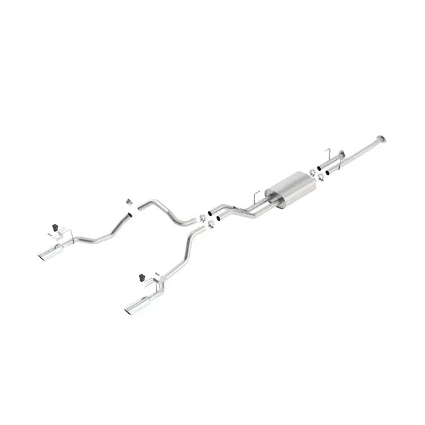 BORLA 140638 Cat Back Exhaust System, Tundra 4.6L / 5.7L V8 Crew Max, Short Bed, Doulble Cab Standard Bed Tip №36, 2014-16, sound Touring