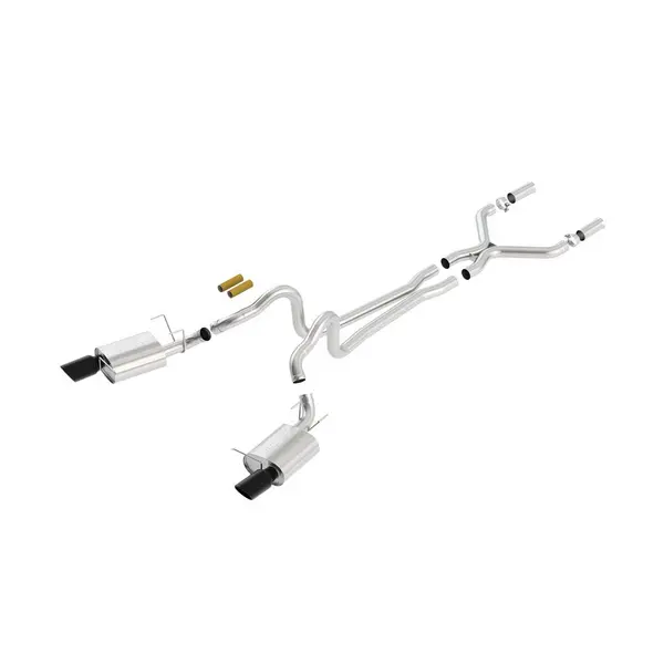 BORLA 140372BC Cat-Back "ATAK" 2.75" S RD RL AC 4.5" RD x 10" FORD MUSTANG GT 5.0L V8 AT / MT