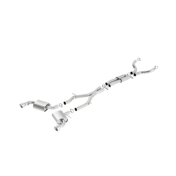 BORLA 140690 Cat-Back "ATAK", For use w/Long Tube Headers 3" S RD RL AC 4.5" RD x 5.75" CHEVROLET CAMARO V8 6.2L V8 AT/MT