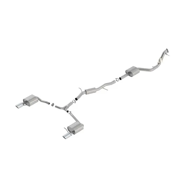 BORLA 140759BC Cat-Back "S-Type" 2", 2.75", 3" S RD RL AC 4" RD x 9.5" AUDI A4 Quattro Avant / Allroad 2.0L i4 AT / MT