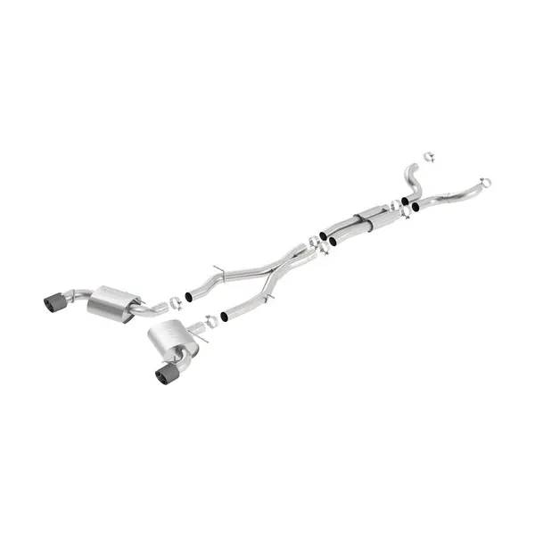 BORLA 140689CF Cat-Back "S-Type", For use w / Long Tube Headers 3" S RD RL AC 4.5" RD x 5.75" CHEVROLET CAMARO V8 6.2L V8 AT / MT