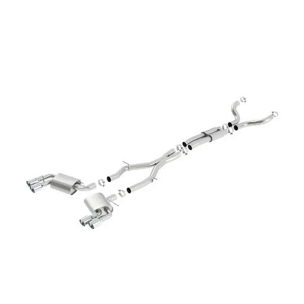 BORLA 140687 Cat-Back "S-Type", For use w/Long Tube Headers 3", 2.25" D RD RL AC 4" RD x 6.25" CHEVROLET CAMARO V8 6.2L V8 AT