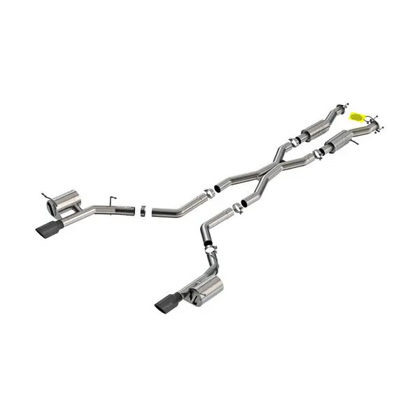 BORLA 140886BC Cat-Back DURANGO SRT HELLCAT 2021 6.2L V8 AT AWD 4DR 3.00" "ATAK" S RD RL AC BC SR TIP 4.5" RD X 10.00" BLACK CHROME