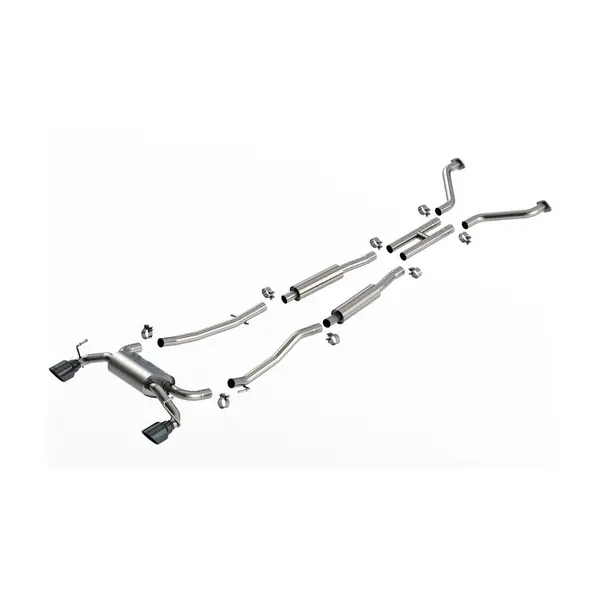 BORLA 140958BC Cat-Back Exhaust 2.25", S-Type II (4.5" Black Chrome Tips) for NISSAN 350Z 3.5L 2003-2008