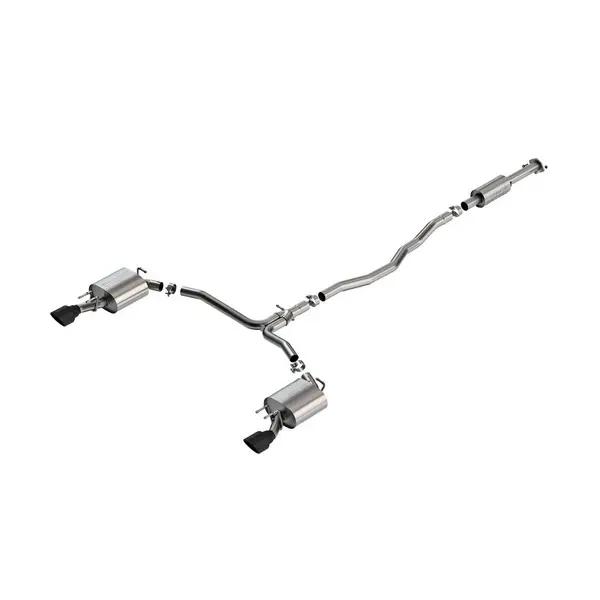 BORLA 140967BC Cat-Back Exhaust 2.5", 2.25", S-Type (4.5" Black Chrome Tips) for TOYOTA Camry TRD 3.5L 2020-2024