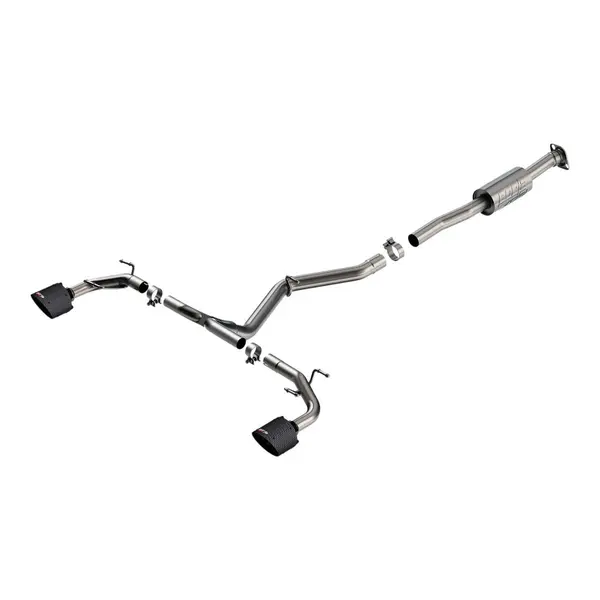 BORLA 140910CFBA Cat-Back Exhaust 2.50", 2", ATAK (5" Tips Carbon Fiber With Black Anodized Center) for SUBARU BRZ (ZD8) / TOYOTA GR86 (ZN8) 2022-