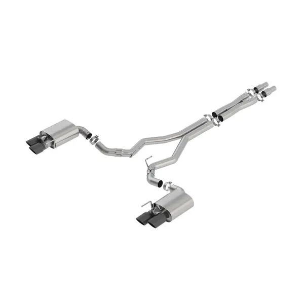 BORLA 140743BC Cat-Back Exhaust ATAK MUSTANG GT 2018 5.0L V8 AT / MT RWD 3" BLACK CHROME TIPS