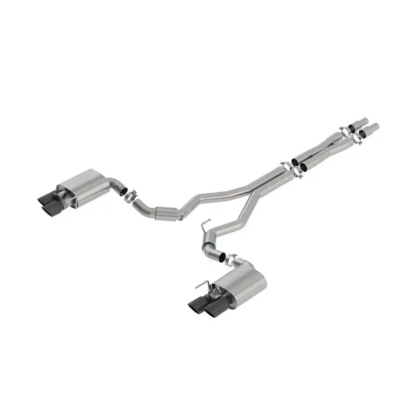 BORLA 140742BC Cat-Back Exhaust S-Type MUSTANG GT 2018 5.0L V8 AT / MT RWD 3" BLACK CHROME TIPS