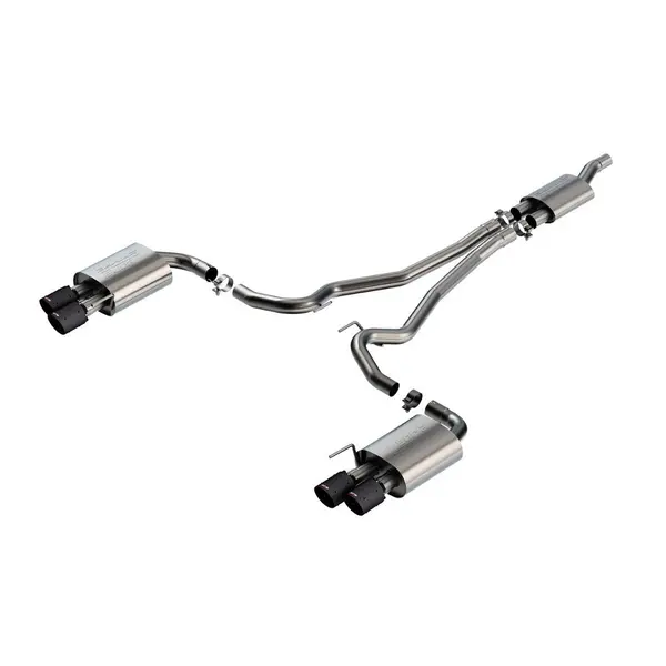BORLA 140981CFBA Cat-Back Exhaust System 2.50" S-Type (4" Carbon Fiber Tips) for FORD Mustang 2.3L EcoBoost 2024