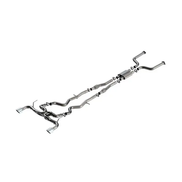 BORLA 140978 Cat-Back Exhaust System 2.50", ATAK (4.50" RD x 6.00" Bright Chrome Tips) for INFINITI Q50 3.0L V6 2016-2024