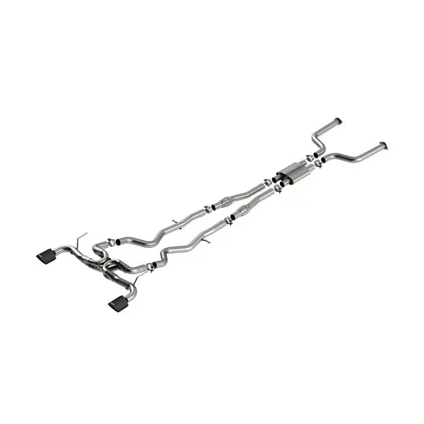 BORLA 140978CFBA Cat-Back Exhaust System 2.50", ATAK (4.50" RD x 7.75" Carbon Fiber Black Anodized Tips) for INFINITI Q50 3.0L V6 2016-2024