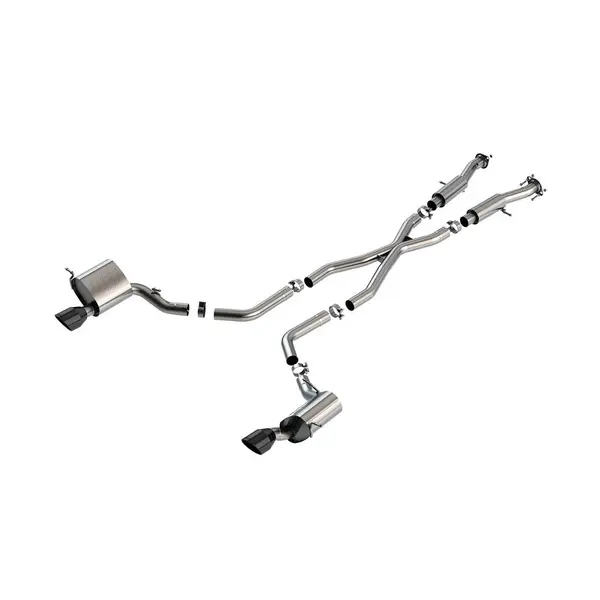 BORLA 140633CB Cat-Back Exhaust System 2.75", ATAK (5" RD X 7.25" Ceramic Black Tips) for JEEP Grand Cherokee SRT 6.4L V8 2015-2021